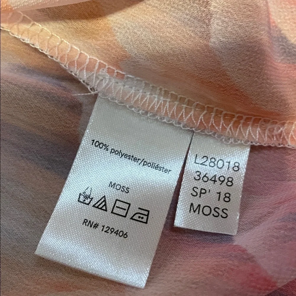 VENUS womens XL 16 Cover up bathing suit swim sheer tie front white pink purple
